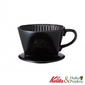  【日本】Kalita101系列 傳統陶製三孔濾杯(時尚黑)